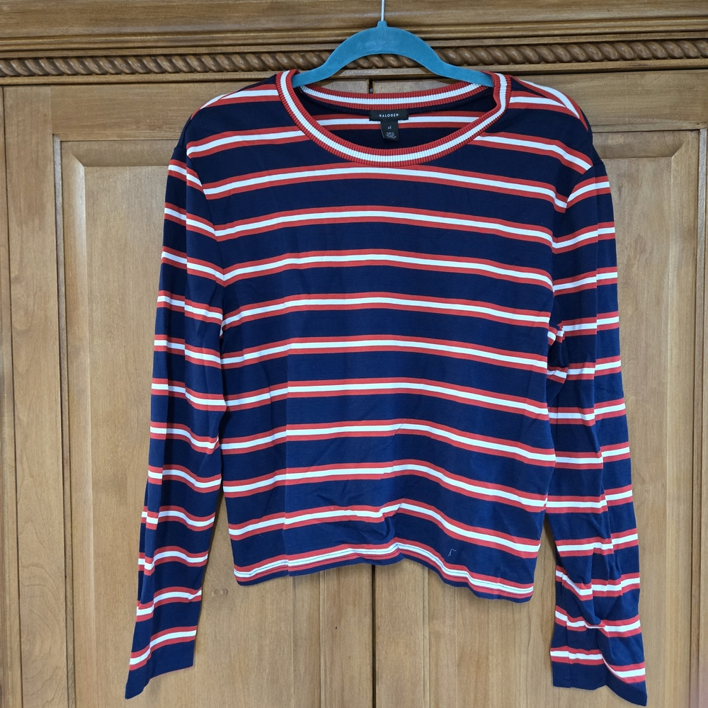 Halogen Multicolor Striped Top
